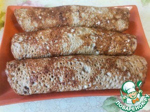 Закусочные печёночные блинчики с грибами Закусочные печёночные блинчики с грибами