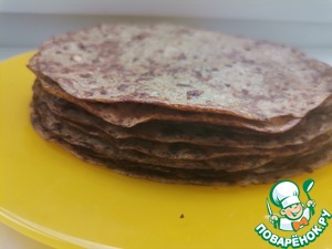 Закусочные печёночные блинчики с грибами Закусочные печёночные блинчики с грибами