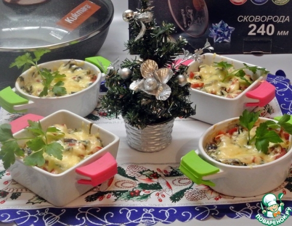 Жюльен со шпинатом Жюльен со шпинатом