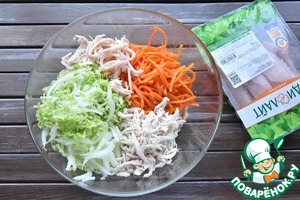 Салат с индейкой и корейской морковью Салат с индейкой и корейской морковью