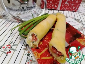 Закусочный рулет с красной рыбой Закусочный рулет с красной рыбой