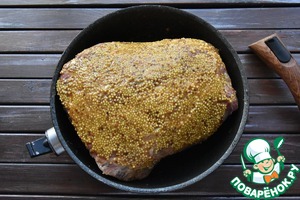 Запеченное мясо с горчицей