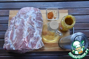 Запеченное мясо с горчицей