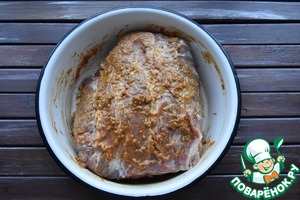 Запеченное мясо с горчицей