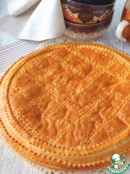 Пирог с мясом и отварным картофелем