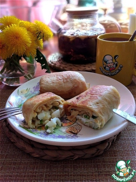 Фаршированные блины "как пирожки"