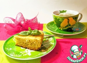 Миндальный пирог с базиликом