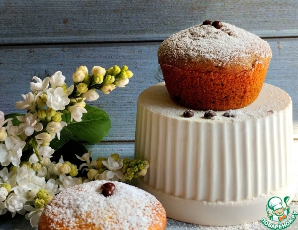 Творожные кексы с кофе и корицей Творожные кексы с кофе и корицей