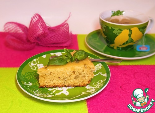 Миндальный пирог с базиликом