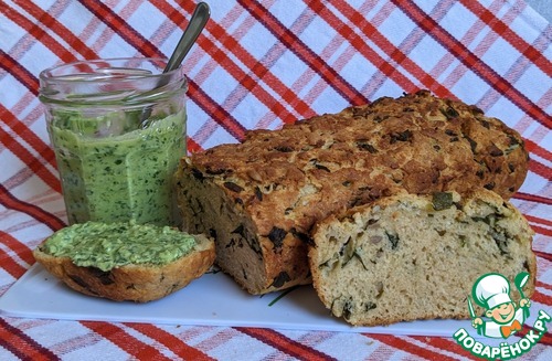 Хлеб с сыром фета и черемшой Хлеб с сыром фета и черемшой