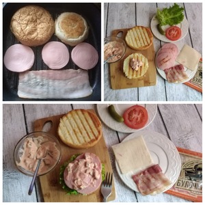 Бургер "Дачный завтрак" Бургер "Дачный завтрак"