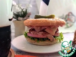 Бургер "Дачный завтрак" Бургер "Дачный завтрак"