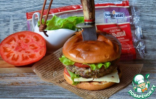 Бургер "Макси-острый" с говяжьей котлетой Бургер "Макси-острый" с говяжьей котлетой
