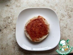 Бургер с котлетой и зеленым луком Бургер с котлетой и зеленым луком