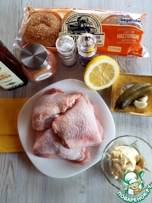 Чизбургер с "рваной" курицей-гриль Чизбургер с "рваной" курицей-гриль