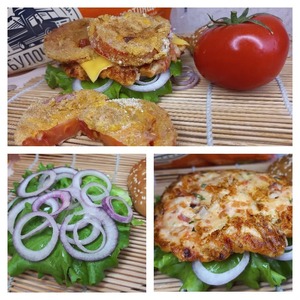 Чизбургер с томатной котлетой "Доматокефтедес" Чизбургер с томатной котлетой "Доматокефтедес"