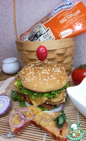 Чизбургер с томатной котлетой "Доматокефтедес" Чизбургер с томатной котлетой "Доматокефтедес"