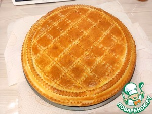 Пирог с мясом и отварным картофелем