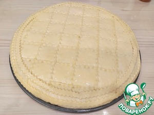 Пирог с мясом и отварным картофелем