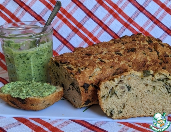 Хлеб с сыром фета и черемшой Хлеб с сыром фета и черемшой