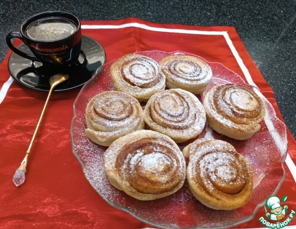 Кефирные рулетики на сковороде Кефирные рулетики на сковороде