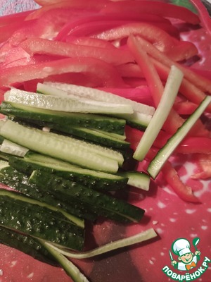 Фунчоза со свининой под соусом терияки