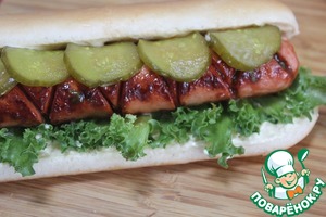 Хот-дог с быстрым горчичным соусом Хот-дог с быстрым горчичным соусом