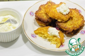 Яблочные драники с манкой Яблочные драники с манкой