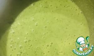 Крем-суп из брокколи с семгой