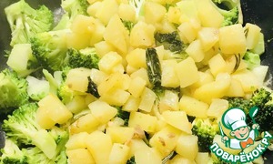 Крем-суп из брокколи с семгой