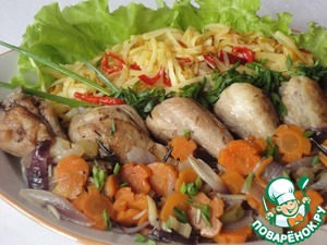 Куриные голени с лимонным картофелем Куриные голени с лимонным картофелем