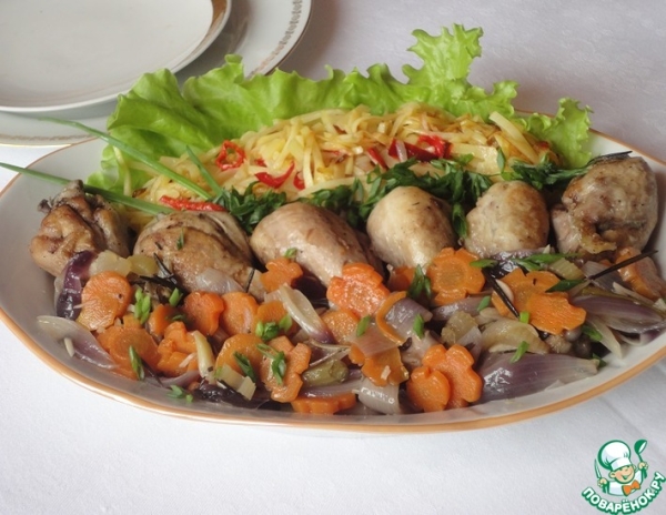 Куриные голени с лимонным картофелем Куриные голени с лимонным картофелем