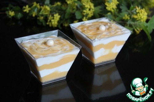 Легкий десерт с лимонным кремом