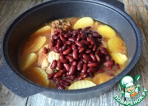 Рагу с картофелем и консервированной фасолью Рагу с картофелем и консервированной фасолью