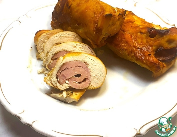 Рулетики из курицы с ветчиной