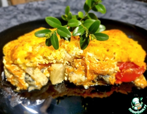 Рыба запеченная с ананасами