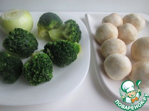 Салат из брокколи с шампиньонами Салат из брокколи с шампиньонами