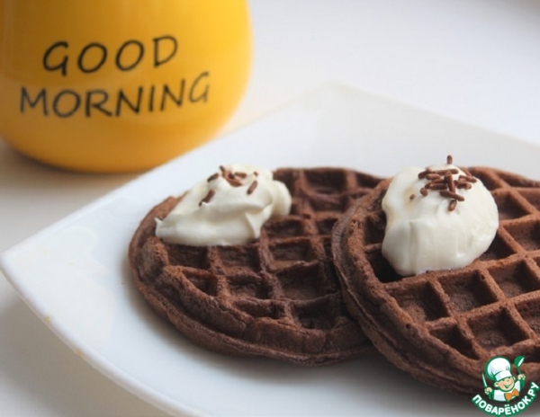 Шоколадные вафли без муки