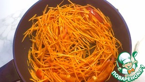 Теплый салат с фунчозой и овощами Теплый салат с фунчозой и овощами