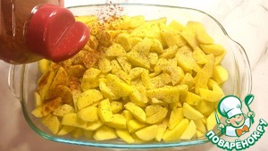 Запеченная курица с картофелем айдахо