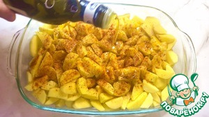 Запеченная курица с картофелем айдахо