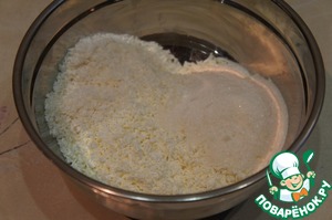 Шоколадный пирог с творожными шариками