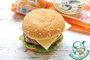 Бургер с грибным припеком Бургер с грибным припеком