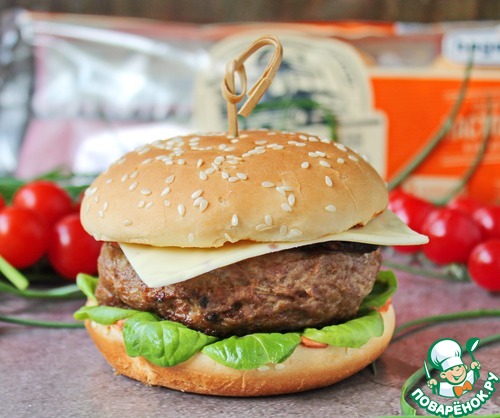 Бургер с грибным припеком Бургер с грибным припеком