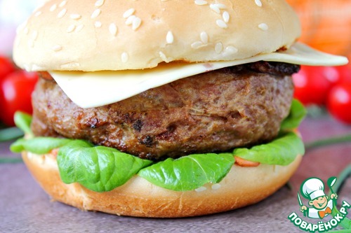 Бургер с грибным припеком Бургер с грибным припеком