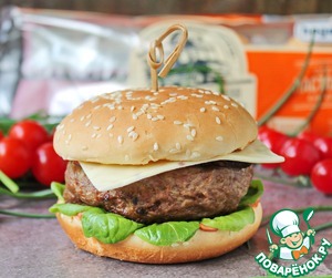 Бургер с грибным припеком Бургер с грибным припеком