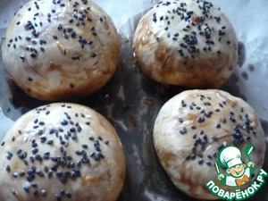 Бургер с шампиньонами и куриным филе Бургер с шампиньонами и куриным филе