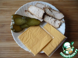 Бургер с шампиньонами и куриным филе Бургер с шампиньонами и куриным филе