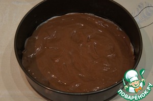 Шоколадный пирог с творожными шариками