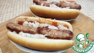 Хот-дог с колбасками Хот-дог с колбасками